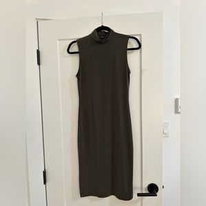 Olive Green Halter Neck Dress